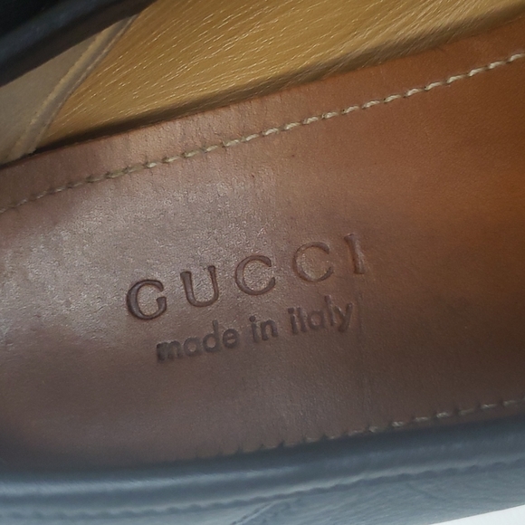 Gucci Web Leather GG Driving Loafers - Picture 4 of 5